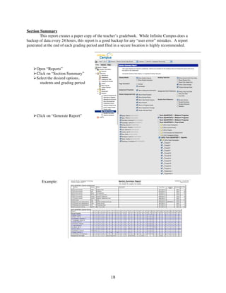Using Infinite Campus (Revised) | PDF