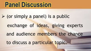 Panel Informues Using Informations from News, Speech, Informative Talks and Pannel ...