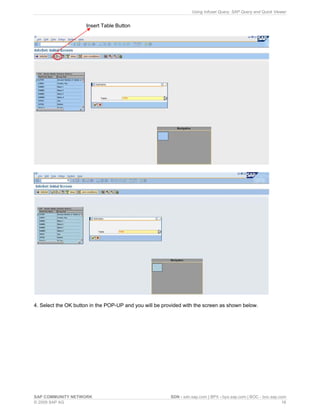Using infoset query ,sap query and quick viewer | PDF