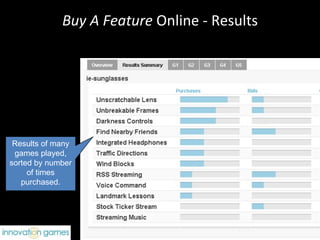 Buy A Feature  Online - Results Results of many games played, sorted by number of times purchased. 