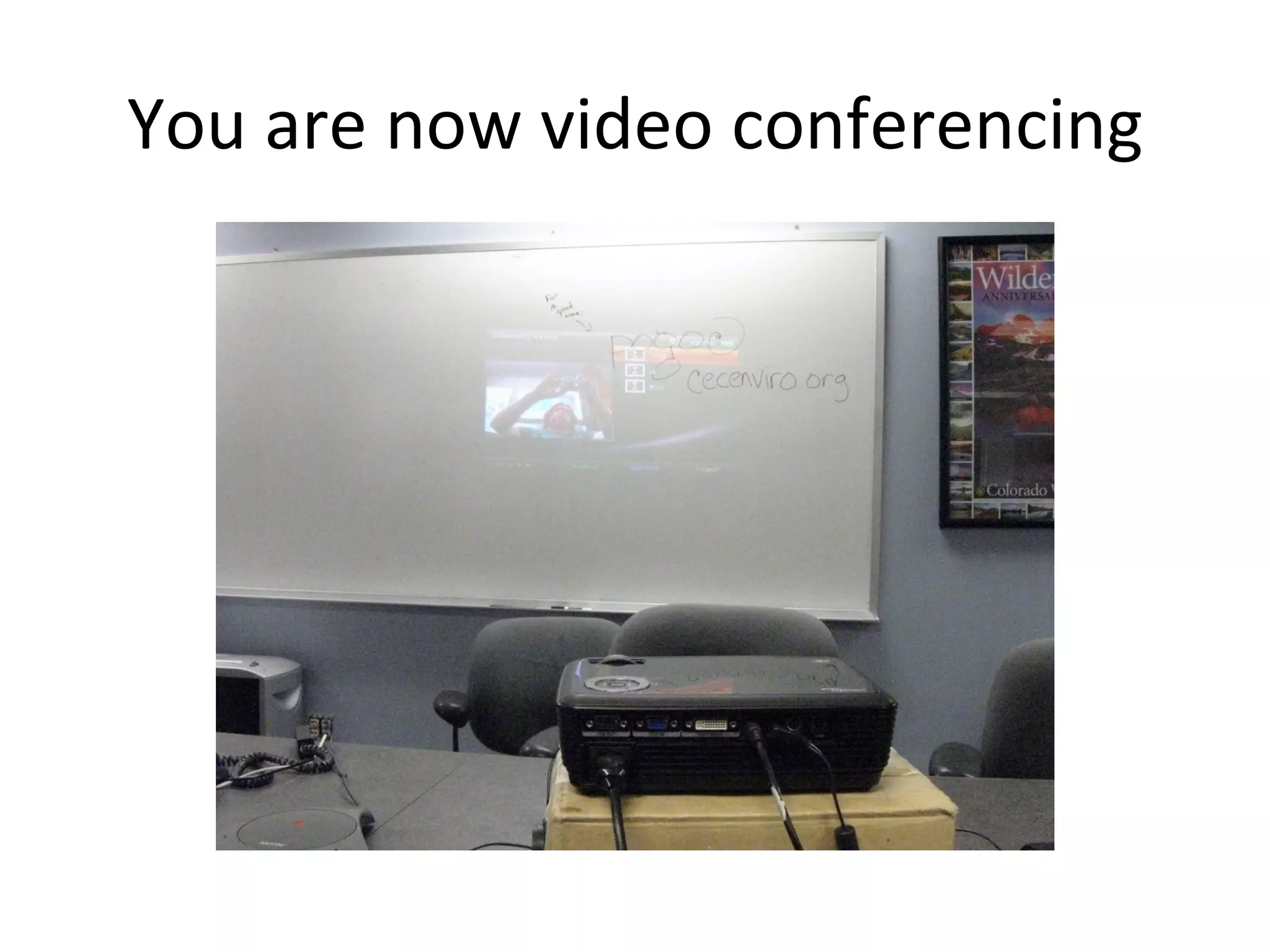 You are now video conferencing