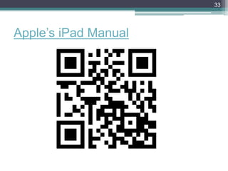 Apple’s iPad Manual
33
 