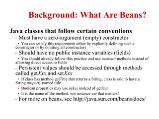 Using java beans(ii) | PPT