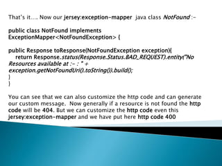 Using jersey exception mapper