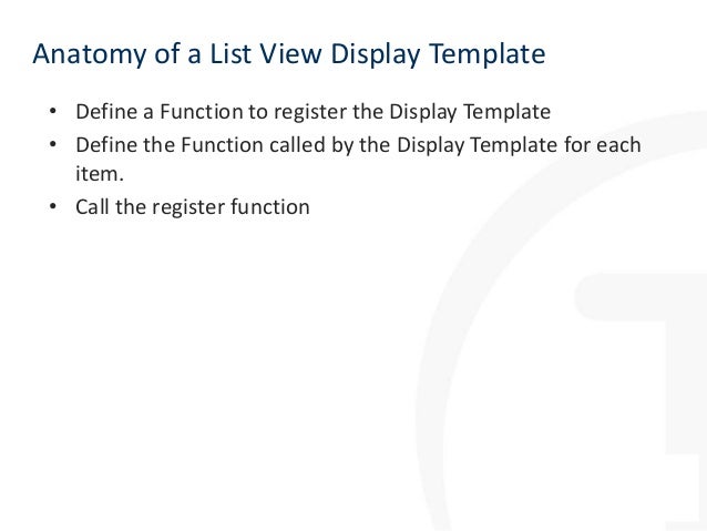 display templates