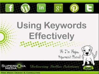 Using Keywords
  Effectively
 