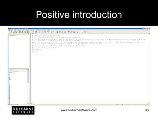 Positive introduction 