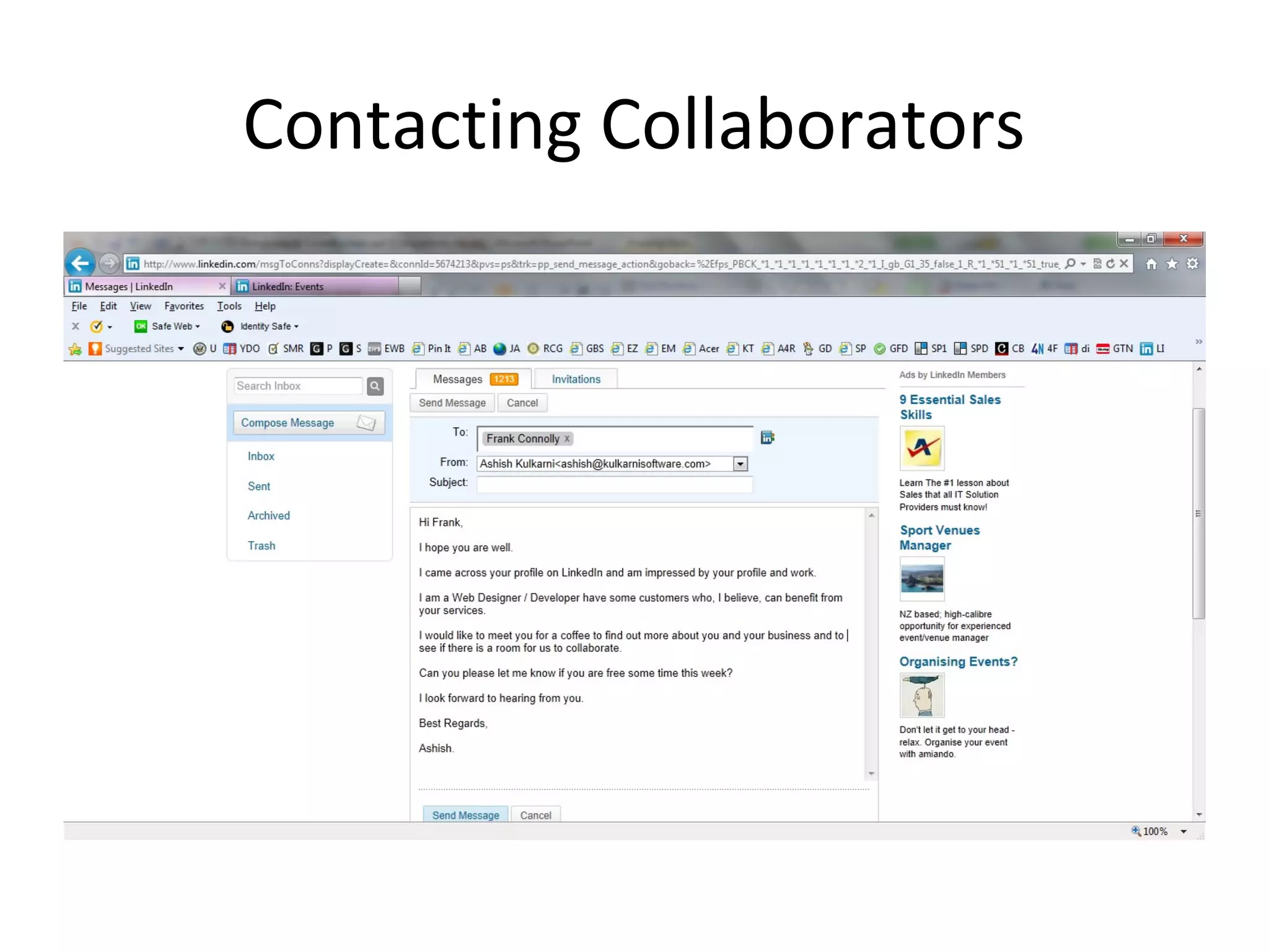 Contacting Collaborators
 