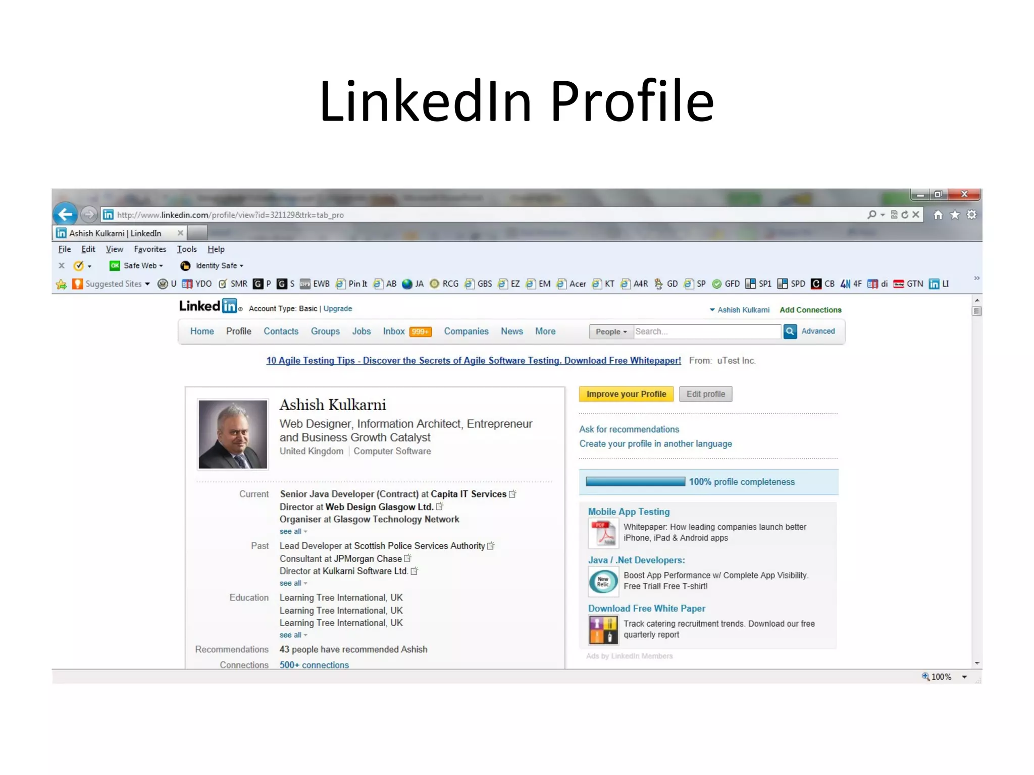 LinkedIn Profile
 