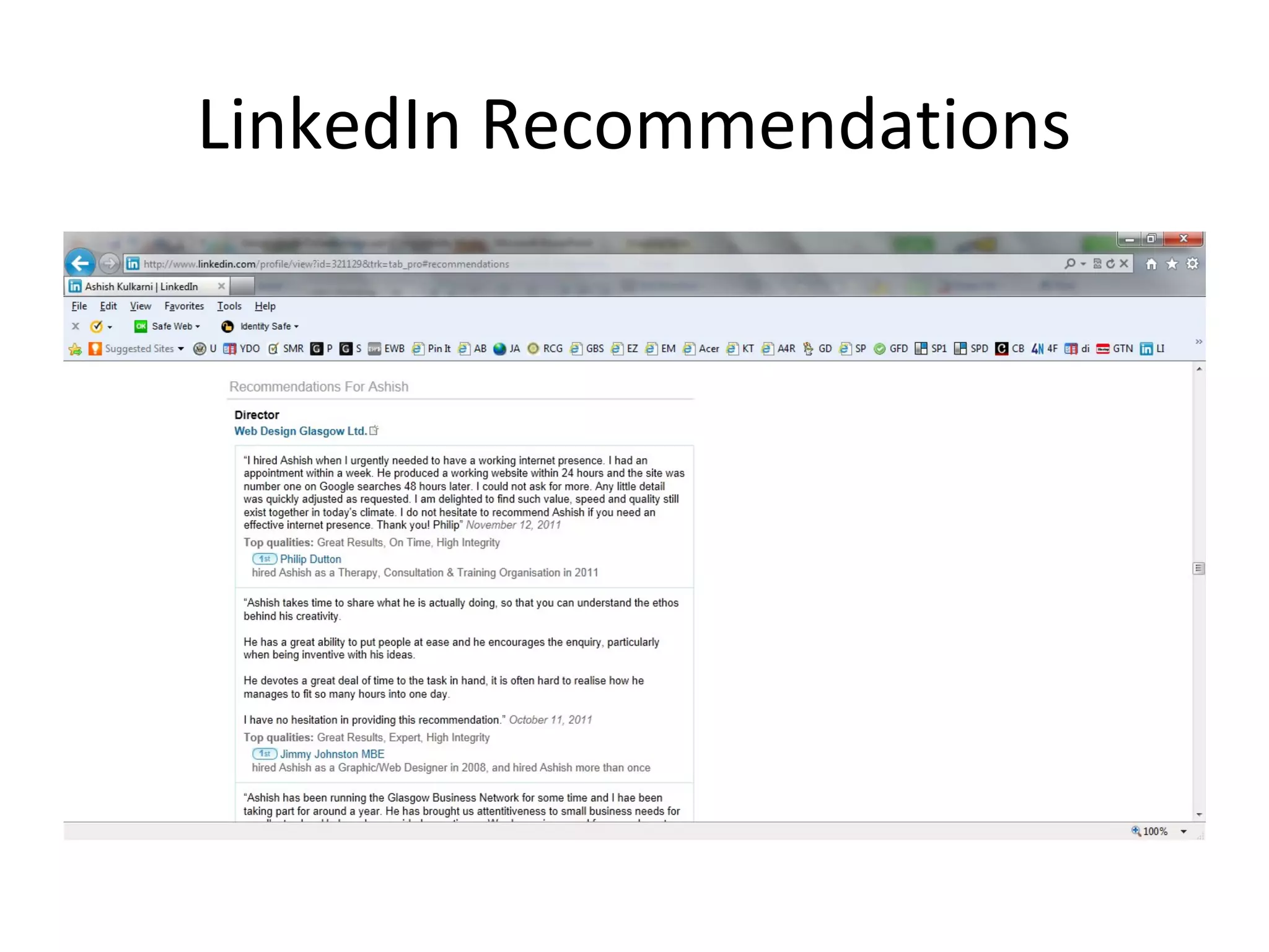 LinkedIn Recommendations
 