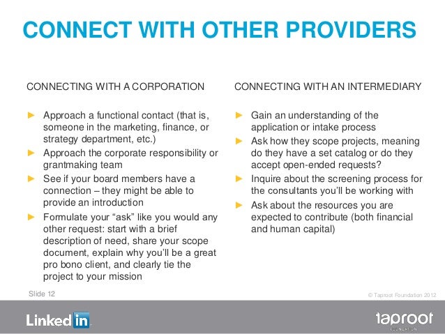 Using Linkedin To Secure Pro Bono Talent