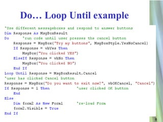 Using loops