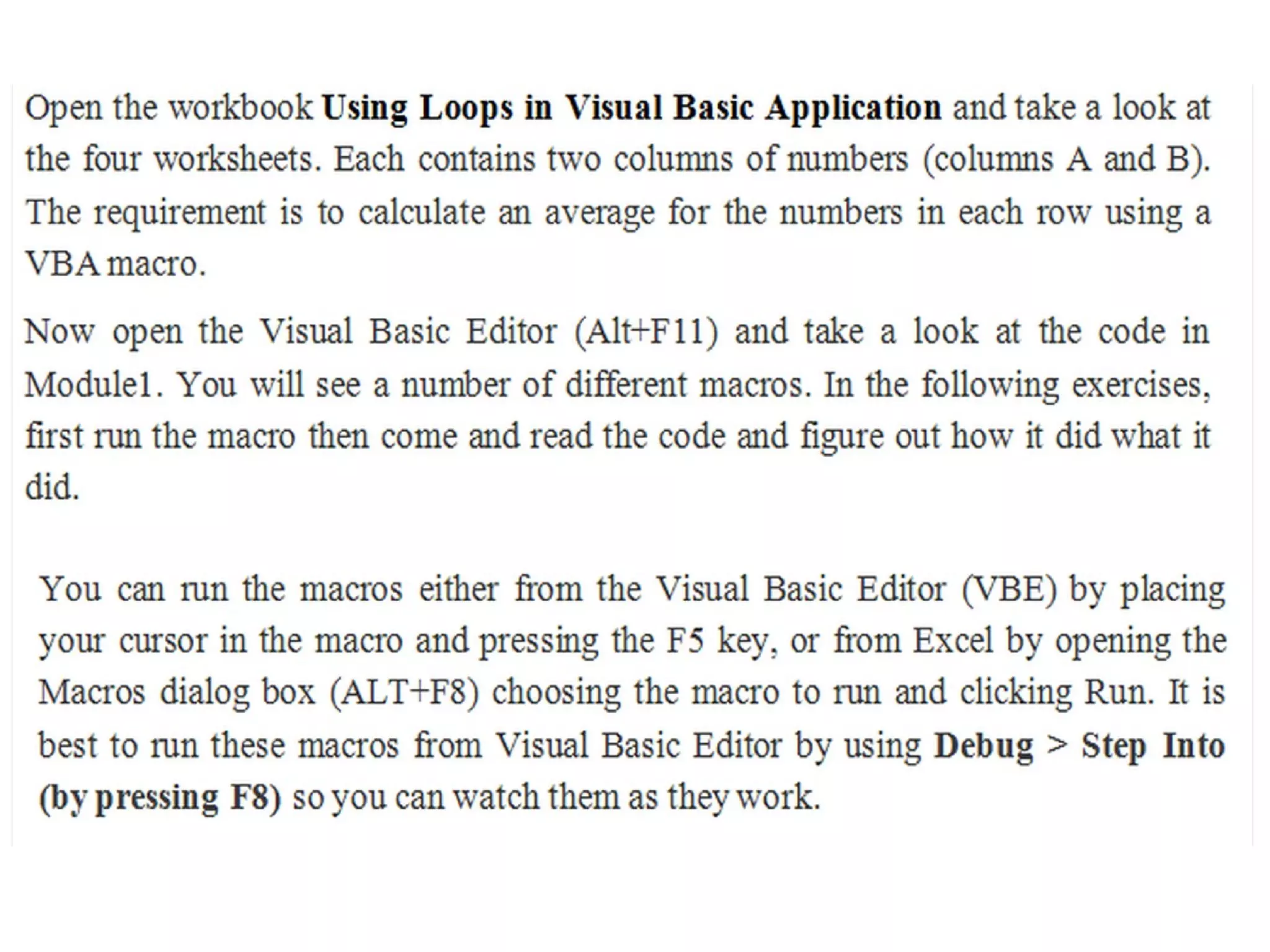 USING LOOPS IN VBA IN MICROSOFT EXCEL | PPT