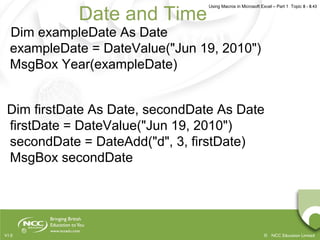 Using macros in microsoft excel part 1 | PPT