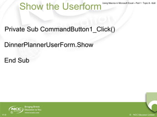Using macros in microsoft excel part 1 | PPT