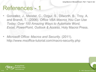 Using macros in microsoft excel part 1 | PPT
