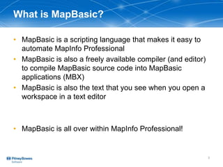 Using MapBasic to modify your user - Using MapBasic To Modify Your User Interface 3 320 