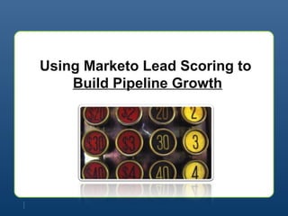 Using Marketo Lead Scoring to
Build Pipeline Growth
 