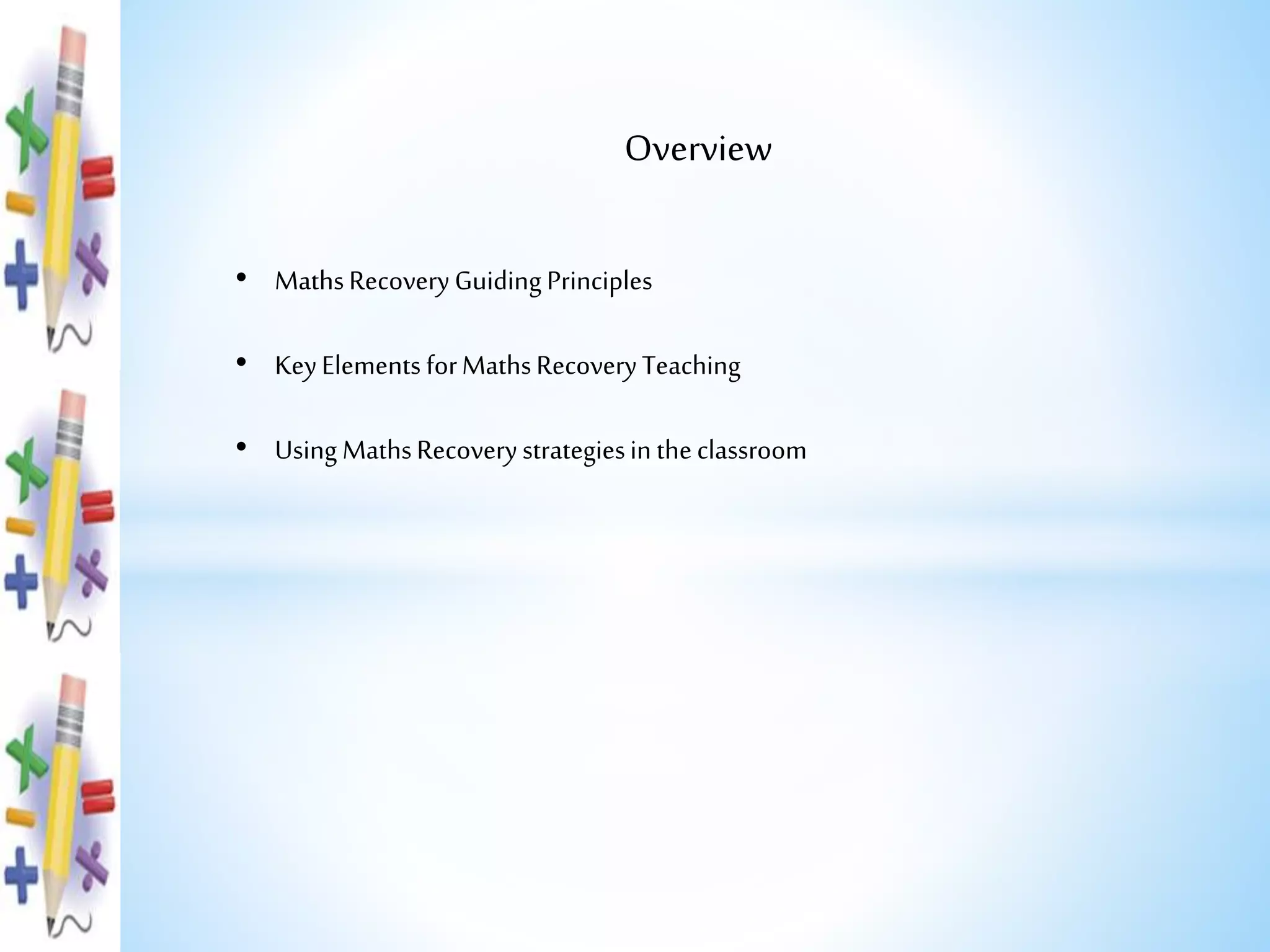 Using maths recovery activities in the classroom teachers erasmus | PPTX