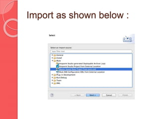 Import as shown below :
 