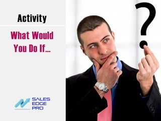 Activity
What Would
You Do If…
 