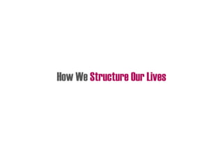 How We Structure Our Lives
 