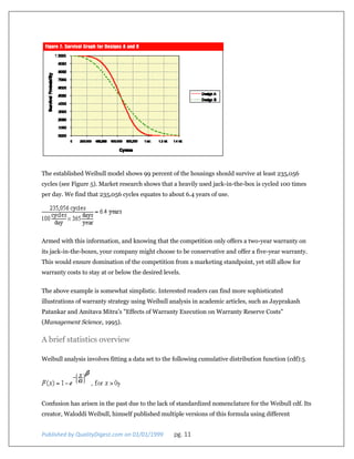 Using microsoft excel for weibull analysis | PDF