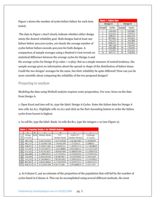 Using microsoft excel for weibull analysis | PDF