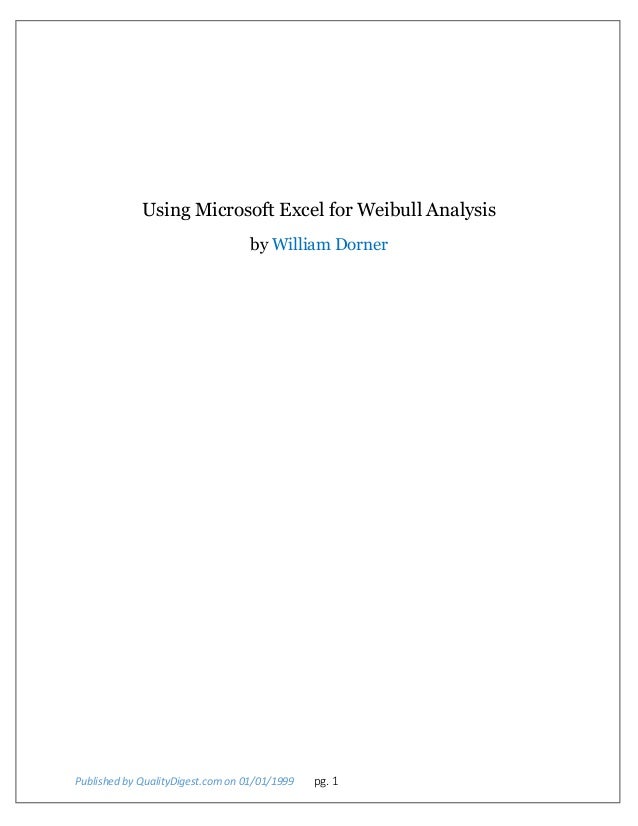 using microsoft excel for weibull analysis inverse weibull distribution excel