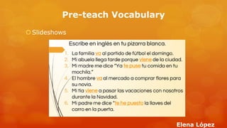 Pre-teach Vocabulary 
Slideshows 
Elena López  