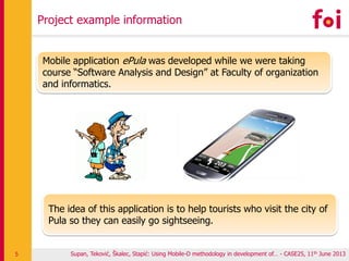 Mobile Development Example Project Using Mobile-D methodology in development of mobile applications ...