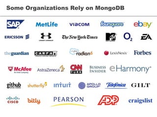 Some Organizations Rely on MongoDB
 