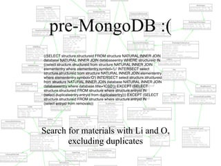 Using MongoDB for Materials Discovery | PDF