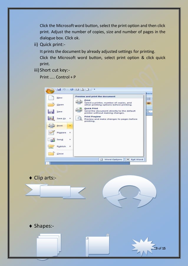 Using ms word | PDF