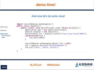 Controlling NAO with Java | PPTX