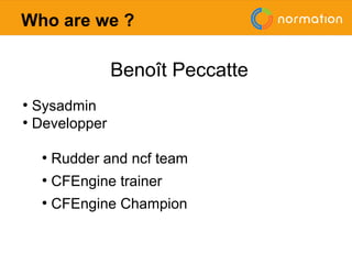 Using ncf building blocks to help writing CFEngine policies | PDF