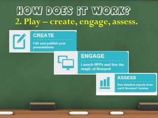 2. Play – create, engage, assess.

 