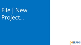 File | New 
Project... 
 