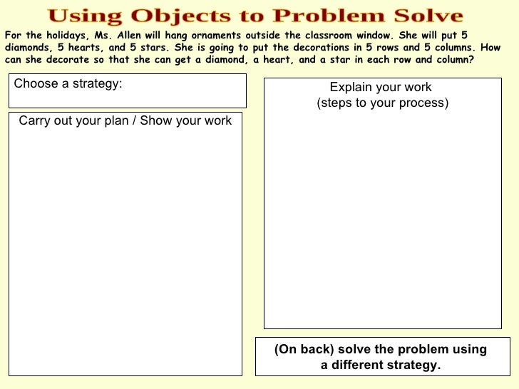 problem solving using cubes