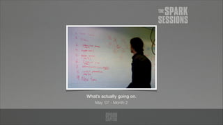 What’s actually going on.
May ’07 - Month 2
 