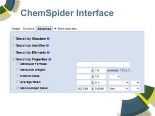 ChemSpider Interface
 