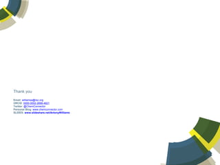 Thank you
Email: williamsa@rsc.org
ORCID: 0000-0002-2668-4821
Twitter: @ChemConnector
Personal Blog: www.chemconnector.com
SLIDES: www.slideshare.net/AntonyWilliams
 