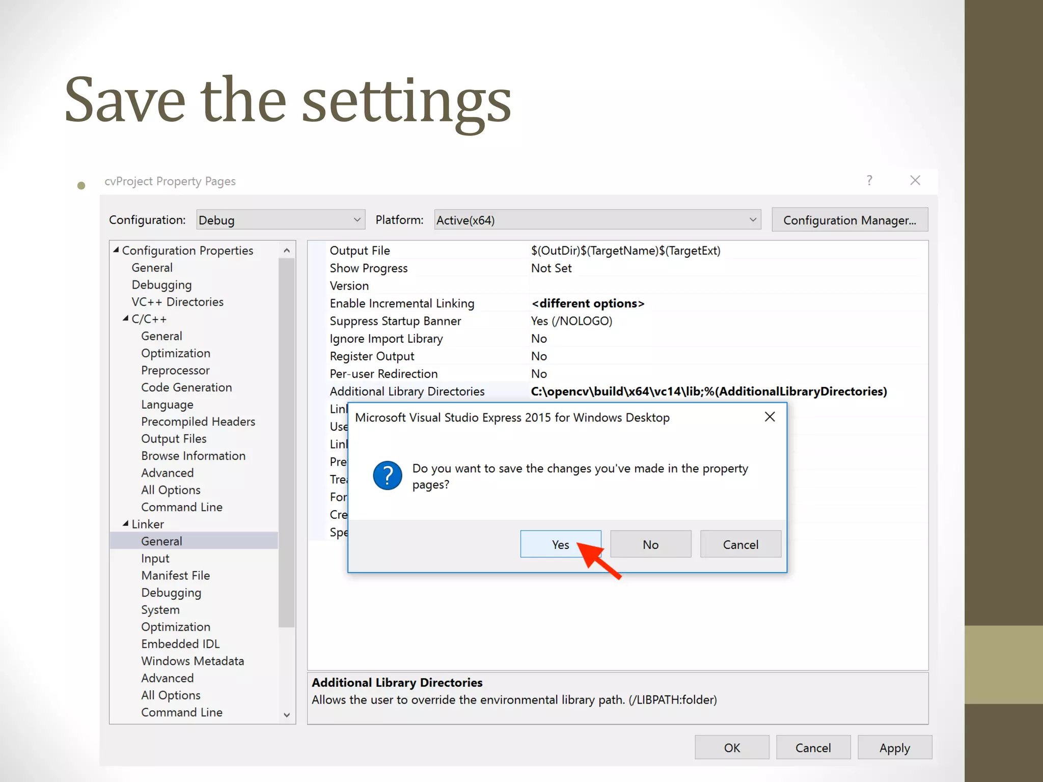 Save	the	settings • 