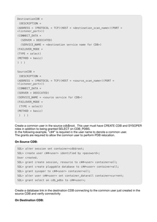Using PDB Relocation to Move a Single PDB to Another Existing CDB | PDF