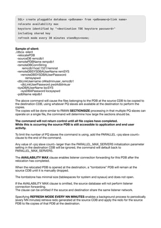 Using PDB Relocation to Move a Single PDB to Another Existing CDB | PDF