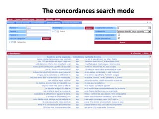 The concordances search mode
 