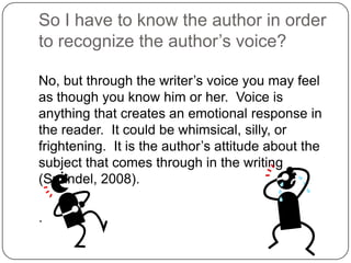 Personal Voice Writing Example Using personal voice in writing (1) | PPTX