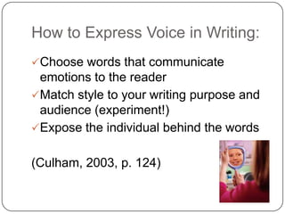 Personal Voice Writing Example Using personal voice in writing (1) | PPTX