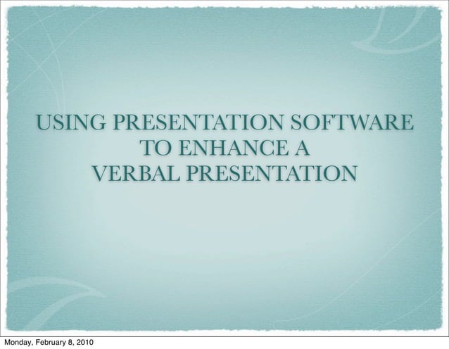 Using Presentation Software | PPT