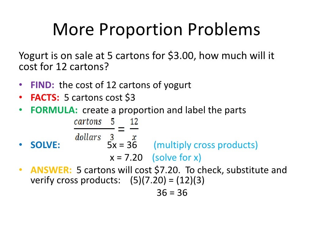 use a proportion to solve the problem